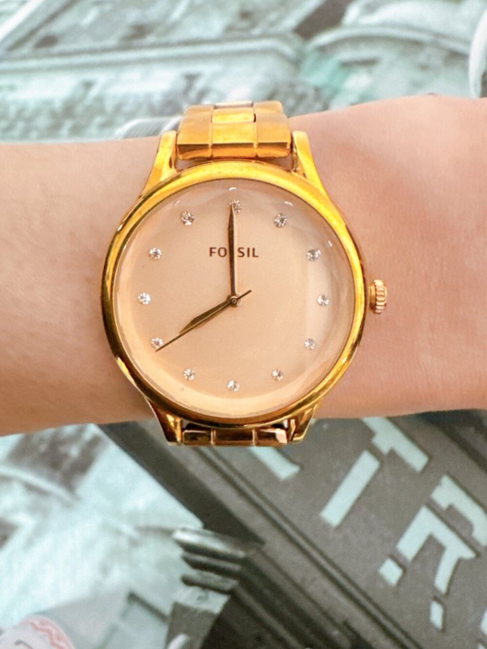 Fossil BQ3321 Laney Three-Hand Rose-Gold Stainless Steel Watch